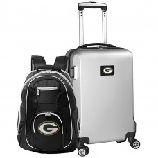 Green Bay Packers MOJO Silver 2-Piece Backpack & Carry-On Set
