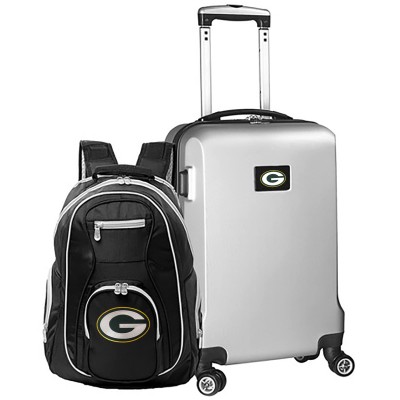 Green Bay Packers MOJO Silver 2-Piece Backpack & Carry-On Set