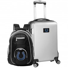 Indianapolis Colts MOJO Silver 2-Piece Backpack & Carry-On Set