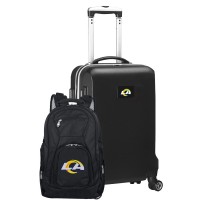 Los Angeles Rams MOJO Black 2-Piece Backpack & Carry-On Set