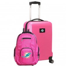 Miami Dolphins MOJO 2-Piece Backpack & Carry-On Set - Pink