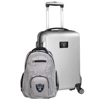 Las Vegas Raiders MOJO Silver 2-Piece Backpack & Carry-On Set