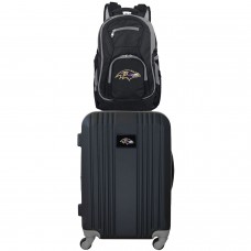 Baltimore Ravens MOJO 2-Piece Backpack & Carry-On Luggage Set - Gray