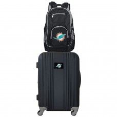 Miami Dolphins MOJO 2-Piece Backpack & Carry-On Luggage Set - Gray