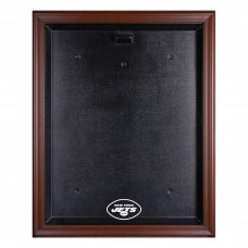 New York Jets Fanatics Authentic Brown Framed Logo Jersey Display Case New York Jets Fanatics Authentic Brown Framed Logo Jersey Display Case