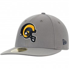 Бейсболка Los Angeles Rams New Era Throwback Logo Storm Low Profile 59FIFTY - Graphite