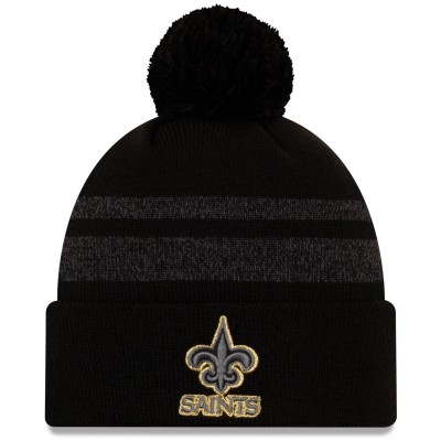 Шапка с помпоном New Orleans Saints New Era Dispatch Cuffed Knit - Black