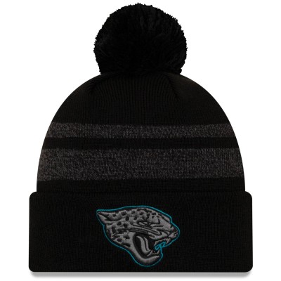 Шапка с помпоном Jacksonville Jaguars New Era Black Dispatch