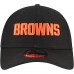 Cleveland Browns New Era Black Throwback Logo Momentum 9FORTY Adjustable Snapback Hat