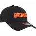 Cleveland Browns New Era Black Throwback Logo Momentum 9FORTY Adjustable Snapback Hat