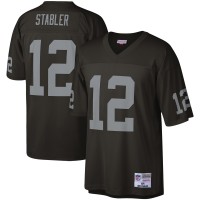 Джерси Las Vegas Raiders Ken Stabler Mitchell & Ness Black Legacy Replica