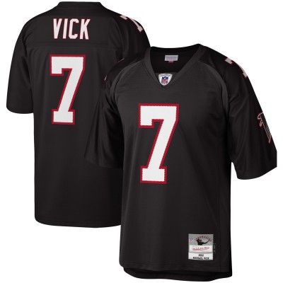 Джерси Atlanta Falcons Michael Vick Mitchell & Ness Black Legacy Replica
