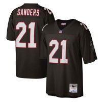 Джерси Atlanta Falcons Deion Sanders Mitchell & Ness Black Legacy Replica