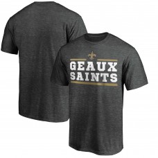 Футболка New Orleans Saints Majestic Showtime Let's Go - Heathered Charcoal