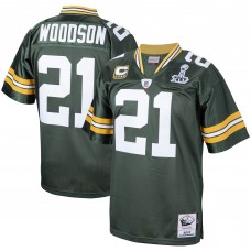 Джерси Green Bay Packers 2010 Charles Woodson Mitchell & Ness Green Authentic Throwback Retired Player