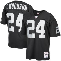 Джерси Las Vegas Raiders 2002 Charles Woodson Mitchell & Ness Black Authentic Throwback Retired Player
