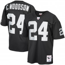 Джерси Las Vegas Raiders 2002 Charles Woodson Mitchell & Ness Black Authentic Throwback Retired Player