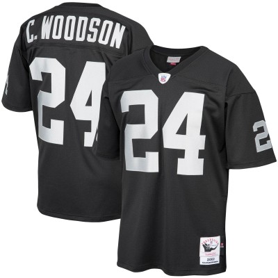 Джерси Las Vegas Raiders 2002 Charles Woodson Mitchell & Ness Black Authentic Throwback Retired Player
