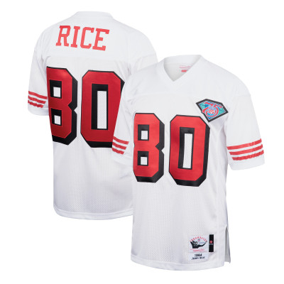 Джерси San Francisco 49ers 1994 Jerry Rice Mitchell & Ness White Authentic Throwback Retired Player