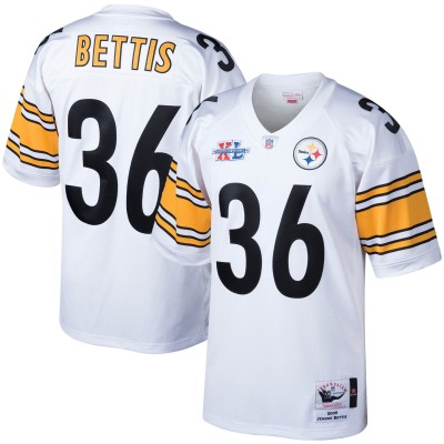 Джерси Pittsburgh Steelers 2005 Jerome Bettis Mitchell & Ness White Authentic Throwback Retired Player