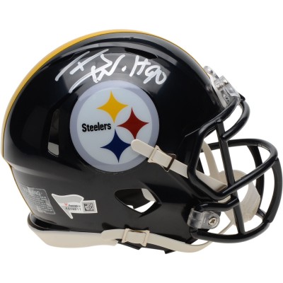 Autographed Pittsburgh Steelers T.J. Watt Fanatics Authentic Riddell Speed Mini Helmet