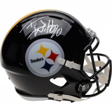 Autographed Pittsburgh Steelers T.J. Watt Fanatics Authentic Riddell Speed Replica Helmet