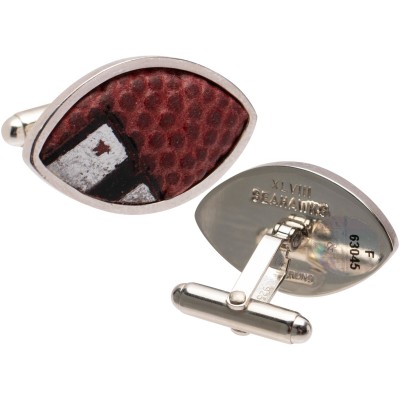 Seattle Seahawks Tokens and Icons Super Bowl XLVIII Game-Used Football Cuff Links