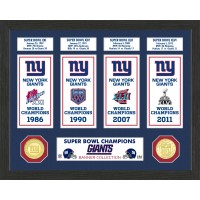 New York Giants Highland Mint 12 x 15 Super Bowl Banner Collection Photo Mint