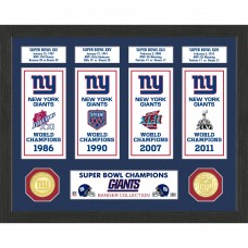 New York Giants Highland Mint 12 x 15 Super Bowl Banner Collection Photo Mint