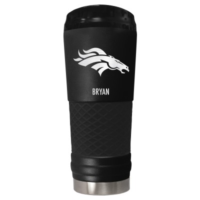 Denver Broncos Black 24oz. Personalized Stealth Draft Tumbler