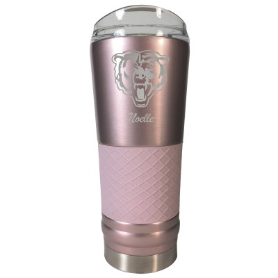 Chicago Bears 24oz. Personalized Rose Gold Draft Tumbler