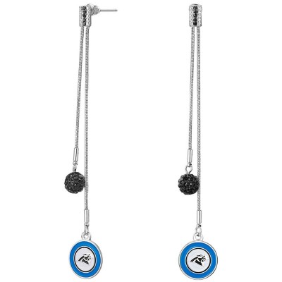 WoCarolina Panthers Dual Strand Shambala Earrings