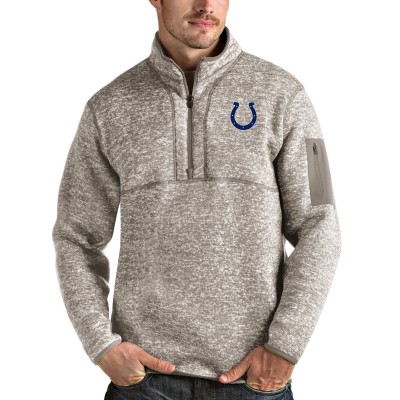 Кофта с короткой молнией Indianapolis Colts Antigua Fortune - Oatmeal
