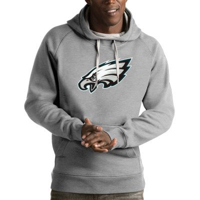Толстовка с капюшоном Philadelphia Eagles Antigua Victory- Heather Gray