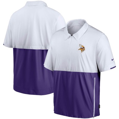 Куртка ветровка с коротким рукавом Minnesota Vikings Nike Sideline Coaches - White/Purple