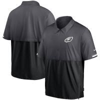 Куртка Philadelphia Eagles Nike Sideline Coaches Half-Zip Short Sleeve - Charcoal/Black