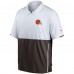 Куртка ветровка с коротким рукавом Cleveland Browns Nike Sideline Coaches - White/Brown