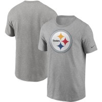 Pittsburgh Steelers Nike Heather Gray Primetime Logo Essential T-Shirt