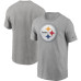 Футболка Pittsburgh Steelers Nike Heather Gray Primetime Logo Essential
