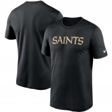 Футболка New Orleans Saints Nike Wordmark Legend Performance - Black
