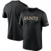 Футболка New Orleans Saints Nike Black Wordmark Legend Performance