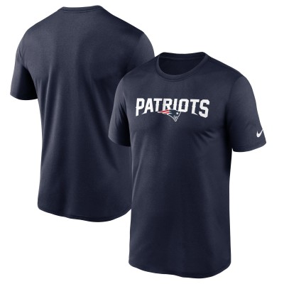 New England Patriots Nike Navy Wordmark Legend Performance T-Shirt