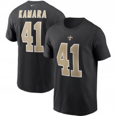 Футболка New Orleans Saints Alvin Kamara Nike Black Name & Number
