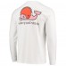 Футболка с длинным рукавом Cleveland Browns Vineyard Vines Whale Helmet - White