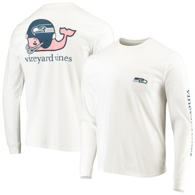 Seattle Seahawks Vineyard Vines White Whale Helmet Long Sleeve T-Shirt