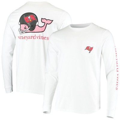 Футболка с длинным рукавом Tampa Bay Buccaneers Vineyard Vines Whale Helmet - White