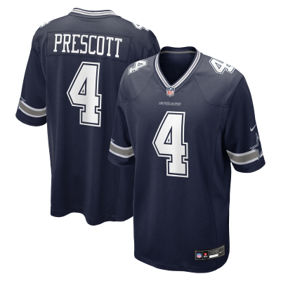 Джерси Dallas Cowboys Dak Prescott Nike Navy Game Team