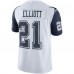 Игровая джерси Dallas Cowboys Ezekiel Elliott White Nike Color Rush Vapor Limited
