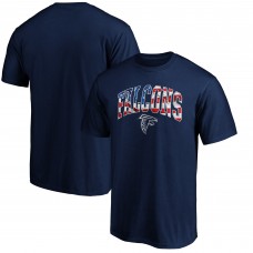 Atlanta Falcons Banner Wave T-Shirt - Navy