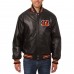Куртка на кнопках Cincinnati Bengals JH Design Leather - Black